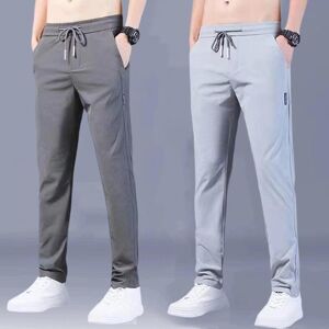 Cf44ag Eisseidenhose, Locker, Atmungsaktiv, Gerade, Freizeithose, Frühling Und Sommer, Dünner Stil, Schnell Trocknende Hose, Herren, Sport, Frühling Und Sommer