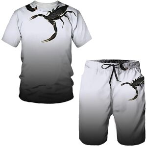 Etst Wendy 005 Neue Sommer Übergroßen Männer Sportwear Anzug 3d Skorpion Druck T-Shirt/shorts/freizeitkleidung Fitness Sport 2pc Sets Männer Der Trainingsanzug