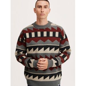 !Solid Solid Strickpullover Herren gemustert, rot