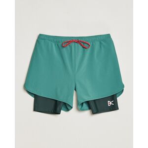 District Vision Layered Pocketed Trail Shorts Pine