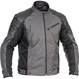 Halvarssons Solberg Wasserdichte Motorrad Textiljacke - Schwarz Grau - 60 - unisex