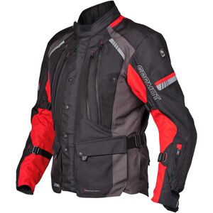 Germot Sydney wasserdichte Motorrad Textiljacke - Schwarz Rot - S - unisex