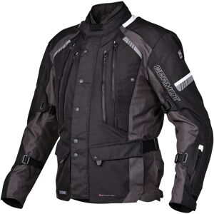 Germot Sydney wasserdichte Motorrad Textiljacke - Schwarz Grau - 3XL - unisex