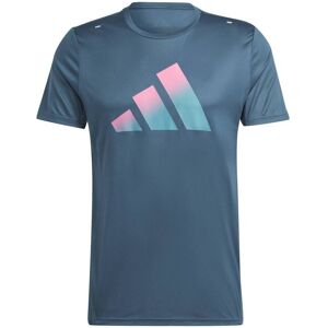 Adidas RUN ICONS 3 BAR TEE Herren blau Gr. S