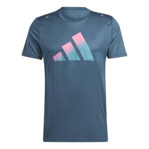 Adidas RUN ICONS 3 BAR TEE Herren blau Gr. L