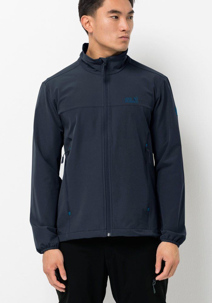 Jack Wolfskin Softshelljacke »CRESTVIEW JACKET MEN«, nachtblau