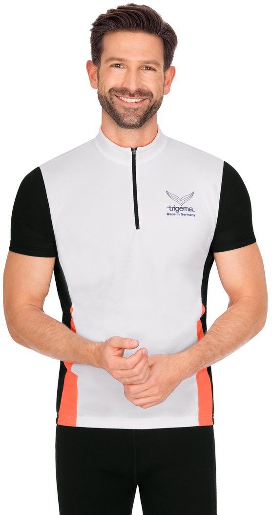 Trigema Fahrradtrikot aus COOLMAX®-Material, weiss