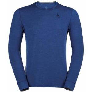 Odlo Natural 100 Merino Warm Suw Top Crew Neck Ls Solidate Blue Grey Melange S SOLIDATE BLUE GREY MELANGE