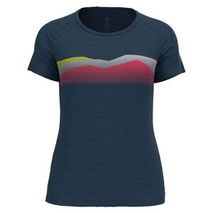 Odlo Concord Seasonal Imprime T-shirt Med Korte ærmer Blå XL Kvinde