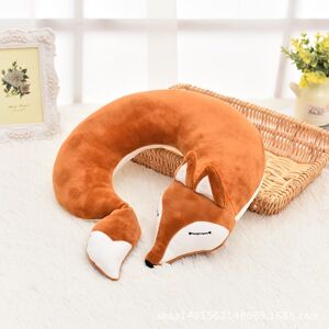 High Discount Dejlig Fox Animal Cotton Plush U Shape Halspude til Rejsebil Rejse(orange)