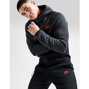 Nike Tech Fleece Hættetrøje Herre, Black/Dark Smoke Grey/Light Crimson