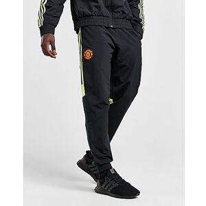 adidas Manchester United FC Woven Track Pants, Black / Green Night / Pulse Lime