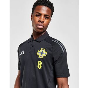 adidas Northern Ireland Tiro 24 Polo Shirt, Black / Team Dark Grey