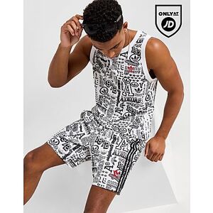 adidas Originals Sticker Basketball Shorts, White