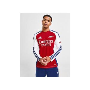 adidas Arsenal FC 2024/25 Long Sleeve Home Shirt, Better Scarlet / White