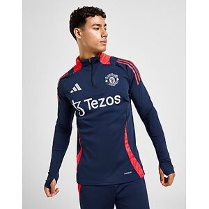 adidas Manchester United FC 1/4 Zip Training Top, Night Indigo / Bright Red