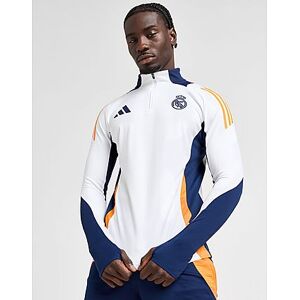 adidas Real Madrid Tiro 24 1/4 Zip Training Top, White