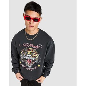 Ed Hardy Tiget Crew Sweatshirt, Black