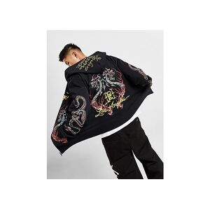 Ed Hardy Graphic Full Zip Hoodie, Black