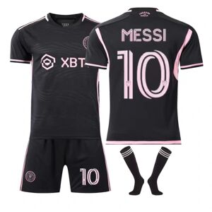 Major League Soccer Messi No.10 Miami International Trøje Hjemme Ude Fodboldtrøje til voksne børn Set Away Away Adult M（170-175cm）