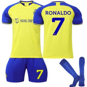 22/23 Al-nassr Fc Hjemme nr. 7 Cristiano Ronaldo fodboldtrøjedragter til voksne S(165-170cm)