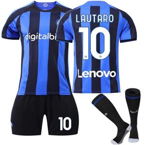 22-23 Inter Milan Hjemmetrøje #10 Lautaro Acosta fodboldtrøje Voksne Børn S