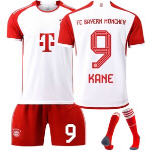 Kane 23-24 FC Bayern München Trøje nr. 9 Hjemmefodboldtrøjesæt Voksne Børn Adult S（165-170cm）