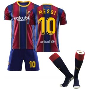 Barcelona trøje 20-21 hjemme og ude nr. 10 Messi spil uniform rød blå- Perfet red blue 175-180cm