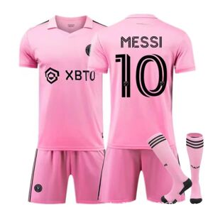 Major League Soccer Messi No.10 Miami International Trøje Hjemme Ude Voksen Børn Fodboldtrøjesæt fodboldtrøjer Home Adult XL（180-190cm）