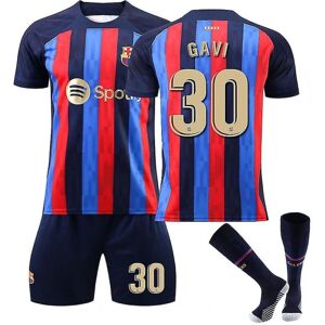 Gavi #30 trøje Fc Barcelona 22/23 sæson hjemme fodbold trøje sæt M