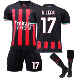 2022-2023 AC Milan Home fodboldtrøje til børn nr. 17 R. Leão 24