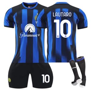 23-24 Inter Milan hjemme nr. 90 Lukaku trøje 10 Lautaro nr. 14 Pulisic fodbolddragt NO.10 LAUTARO M