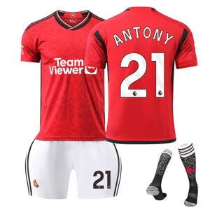 24 Manchester United Red Devils hjemme fodbold dragt nr. 10 Rashford 21 Anthony 25 Sancho B fee trøje NO.21 ANTONY 22