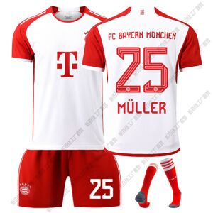 Goodies 23-24 Muller 25 Bayern München Hjem New Season Jersey Seneste Voksentrøje Børnetrøje Adult M（170-175cm）