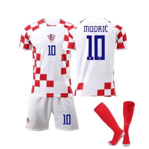 Goodies Kroatien 2022 Fodboldtrøje VM Hjem Modric Fodboldtrøje Voksne Børn 10# MODRIC L