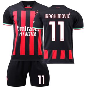 Goodies 22 AC Milan trøje hjemme nr. 11 Ibrahimovic trøje Voksne børn nyeste fodboldtrøjer #S