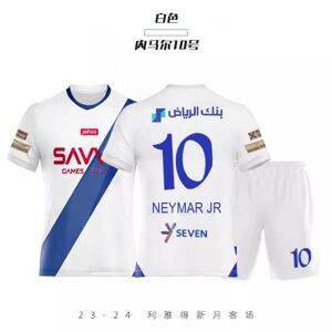 Goodies Neymar 23-24 Saudi Arabien liga Al-Hilal trøje nr. 10 udebane fodboldtrøjesæt voksne børn Adult M（170-175cm）