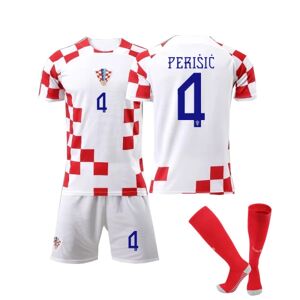 Goodies Kroatien 2022 Fodboldtrøje VM Hjem Modric Fodboldtrøje Voksne Børn 4# PERISIC S