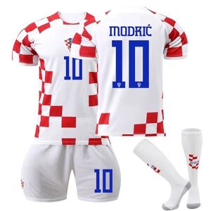 Goodies Kroatien Hjemmetrøje VM 2022/23 Modri #10 Fodboldtrøje T-shirt shorts sæt Fodbold 3-delt sæt til børn Voksne Adult XL（180-190cm）