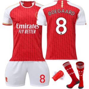 23-24 Arsenal hjemme Martin Odegaard nr. 8 trøje, sokker og værnemidler Martin Odegaard No. 8 XL