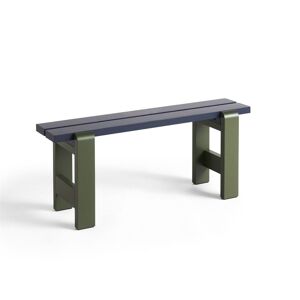 HAY Weekday Bench Duo B: 111 cm - Steel Blue Benchtop/Olive Frame