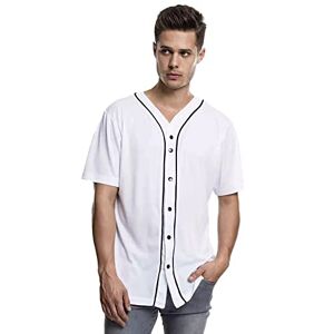 Urban Classics Herren Baseball Mesh Jersey T-Shirt, wht/blk, L