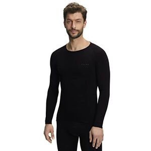 FALKE ESS Men Warm Long Sleeve Close Fit top, Size XXL, Black, polyamide mix Sweat wicking, fast drying, protection in mild to cold temperatures