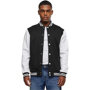Urban Classics Men’s Jacket (2-tone College Sweatjacket) Multicoloured (Blk/Wht 00050), size: 3xl