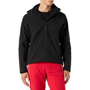 CMP 3a01787n Men's Zipped Hooded Softshell Jacket, black, 54