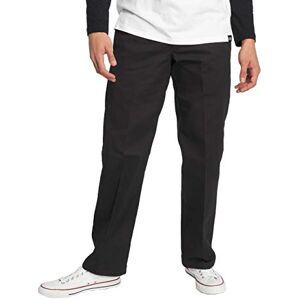 Dickies men’s slim straight work trousers / sports trousers (S/Stght Work Pant) Black (Black), size: l