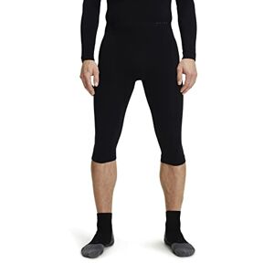FALKE ESS Men Warm 3/4 tights, Size L, Black, polyamide mix Sweat wicking, fast drying, protection in mild to cold temperatures