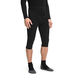 FALKE ESS Men Wool Tech. 3/4 tights, Size XL, Black, virgin wool mix Sweat wicking, fast drying, warm, protection in cold to very cold temperatures