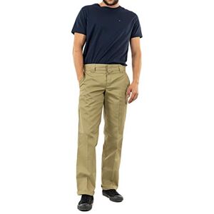 Dickies men’s slim straight work trousers / sports trousers (S/Stght Work Pant) Green (Khaki), size: 38W / 32L