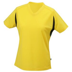 James & Nicholson Damen T-Shirt Running T Small yellow/black